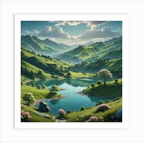 Landscape Painting 8 Art Print