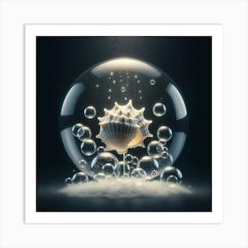 Sea Shell In A Bubble 4 Art Print