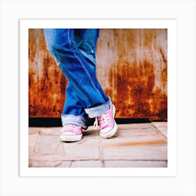 Pink Converses Art Print