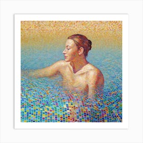 Woman In The Water 2 Art Print