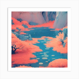 River In The Mountains 3 Art Print