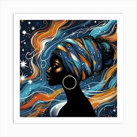 Solivette Celestial Portrait Art Print