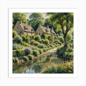 Cotswold Village Art Print