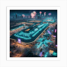 Futuristic Cityscape Art Print