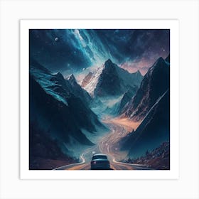 Car On The Road Art Print