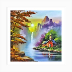 Multicolored landscape. 11 Art Print