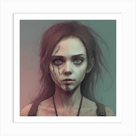 Portrait of a zombie Art Print