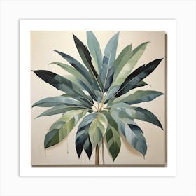 Scandinavian style, palm leaf, Abstract 1 Art Print