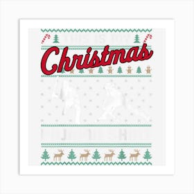 This Is My Christmas Pajama Field Hockey Ugly Sweater Funny Art Print