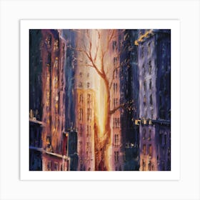 Tree In The City Art Print