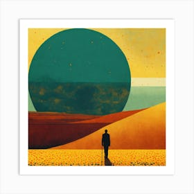 Man In The Desert Art Print