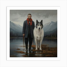 'The Wolf And The Man' Art Print