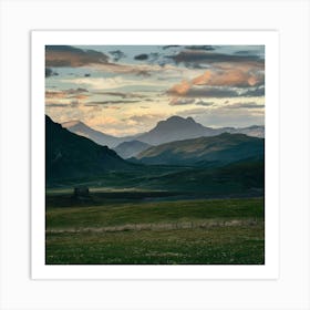 Sunset In The Mountains 1 Art Print