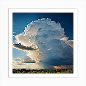 Cumulus Clouds Towering High Creating An Overcast Day In A Natural Outdoor Landscape Cumulus Clou (2) 1 Art Print