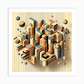 Geometric City Art Print