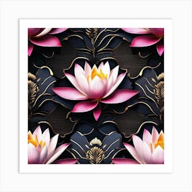 Lotus Flower Wallpaper 10 Art Print