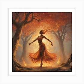 Fire Tree Dance Art Print 1 Art Print