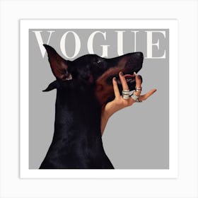Doberman Vogue Art Print