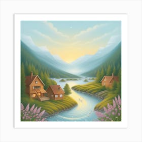 House By The River Art Print