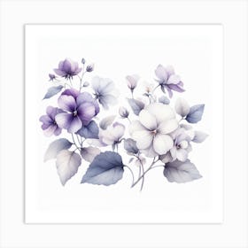 Violets 1 Art Print