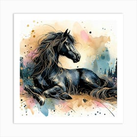 Creative Horse Beauty Illustration Nr 275 Art Print