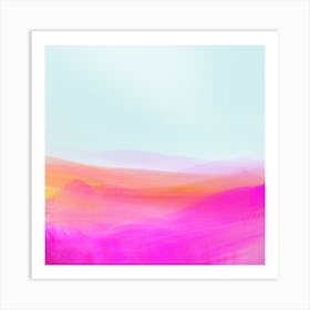 Pink landscape Art Print