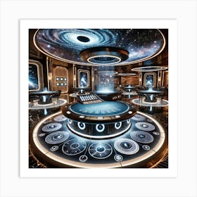 A Futuristic Casino Game Called Black Hole Blackja Art Print