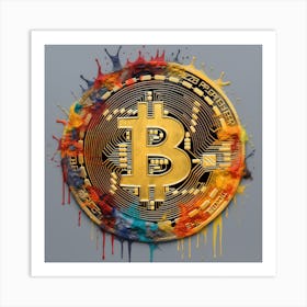 Bitcoin Painting Art Print