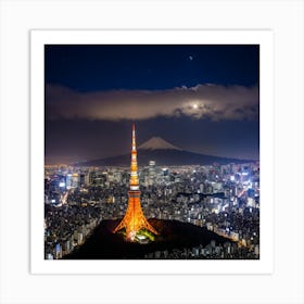 Tokyo At Night Art Print