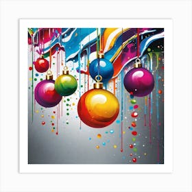 Christmas Ornaments 56 Art Print