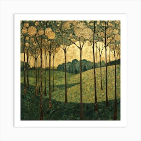 Trees In The Forest Art Print