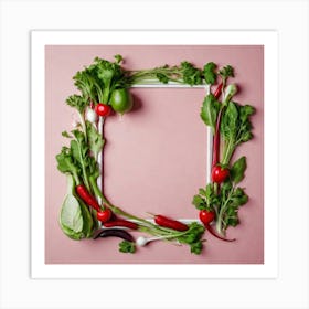 Fresh Vegetables In A Frame 4 Art Print