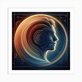 Abstract Portrait Of A Woman Art Print