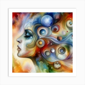 Abstract Of A Woman 3 Art Print