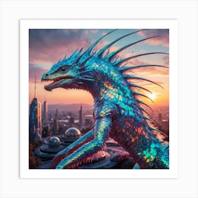 Blue Dragon Art Print