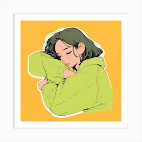 Sleeping girl Art Print