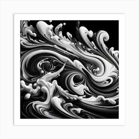 Black and White Abstract Art 269 Art Print