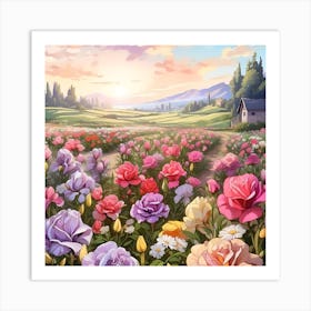 Field Of Flowers Art Print