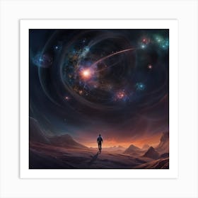 Man In Space Art Print