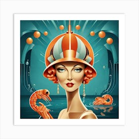 Woman In A Hat Art Print