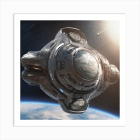 Spaceship In Space 40 Art Print