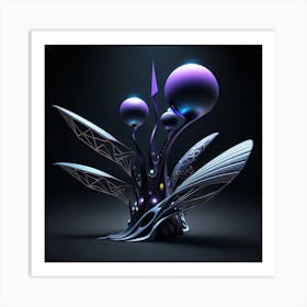 Futuristic Plant Art Print