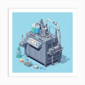 Illustration Of A Machine Art Print