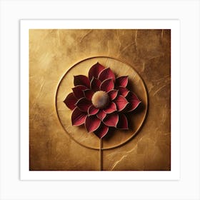 Flower In A Circle Art Print