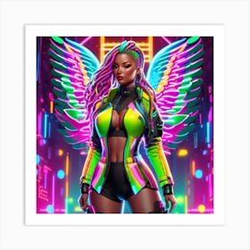 Neon Angel 46 Art Print