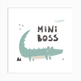 Cute Crocodile Art Print