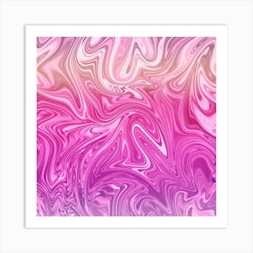 Rainbow Liquid Marble Art Print