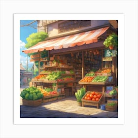 Vegetable Market 2 Art Print