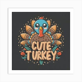 Cute Turkey 2 Art Print