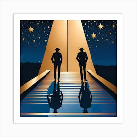 Christmas Night 12 vector art 1 Art Print